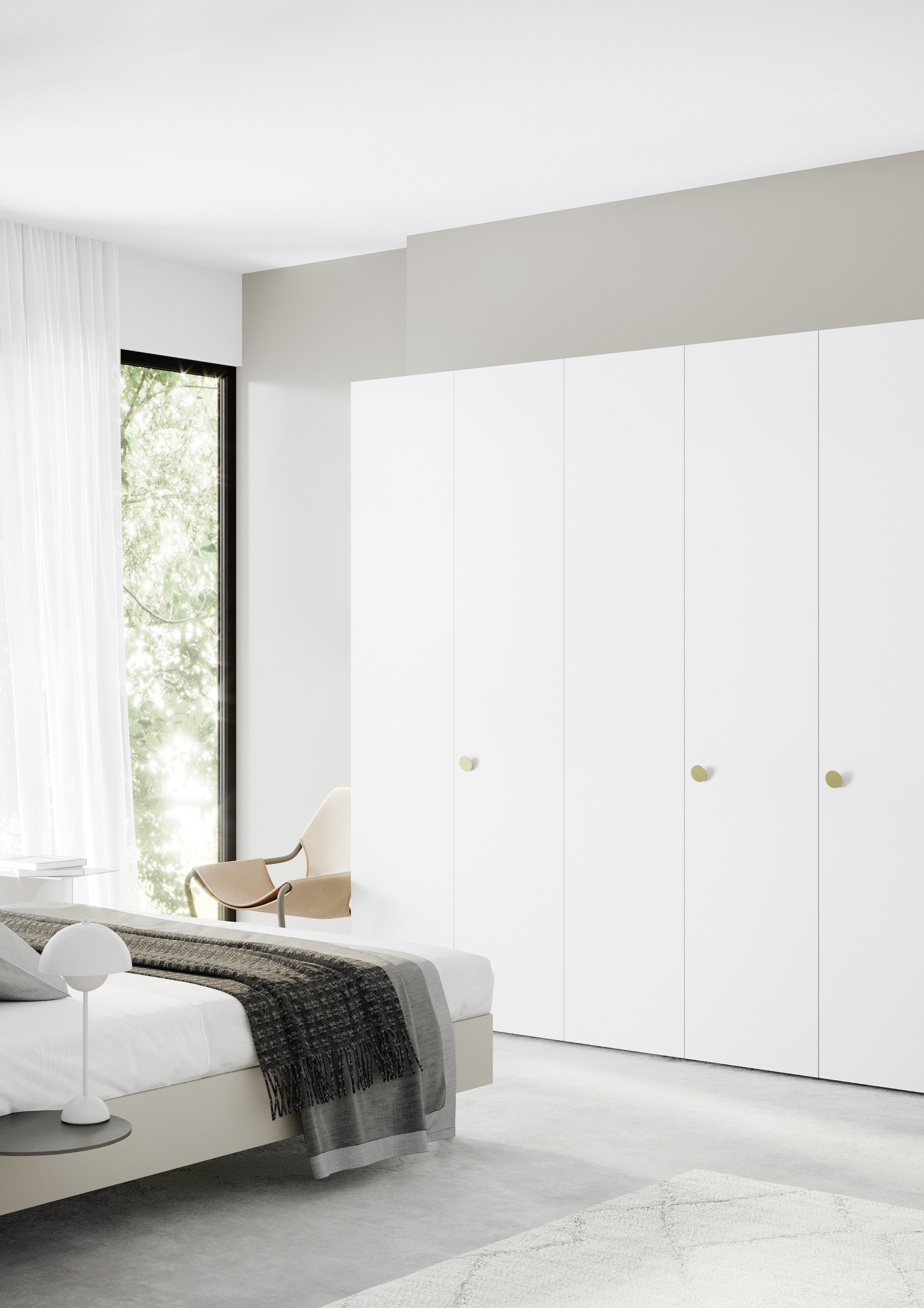 weisser Schrank interlübke intaro im Schlafzimmer